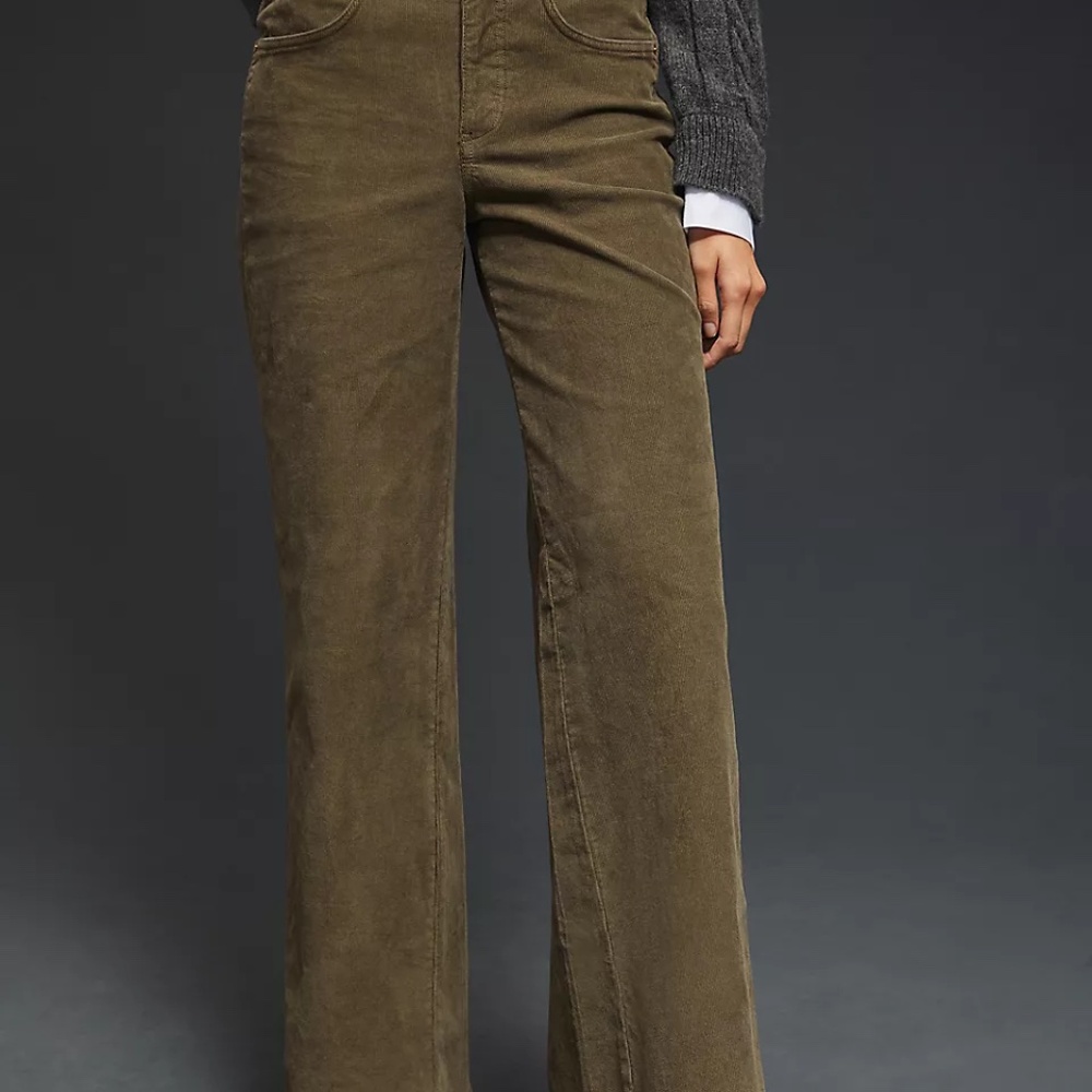 Anthropologie The Glen Wide-Leg Corduroy Pants 27 - Picture 4 of 6